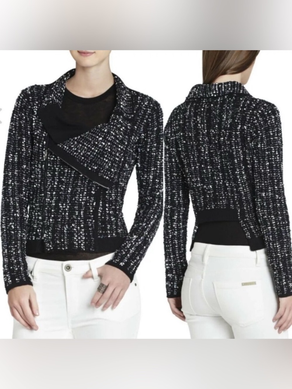 BCBGMaxAzria ‘Reeve’ Moto Cardigan Jacket - Picture 2 of 16